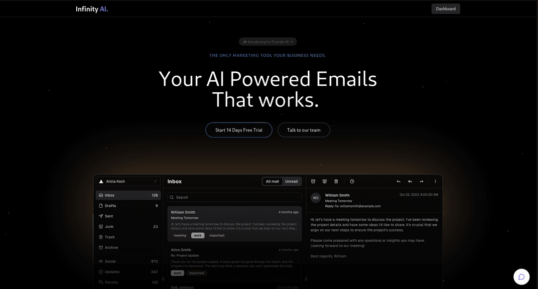 Infinty - Sales and Marketing Automation